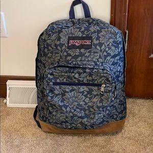 Blue patterned Jansport Backpack
